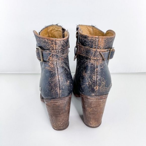 ❤️SOLD❤️Bed Stu Isla Black Lux With Hide Ankle Fur - Picture 7 of 14